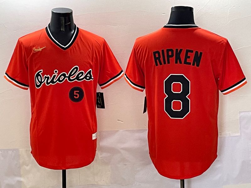 Men Baltimore Orioles #8 Ripken Orange Game 2025 Nike MLB Jersey style 5099->baltimore orioles->MLB Jersey